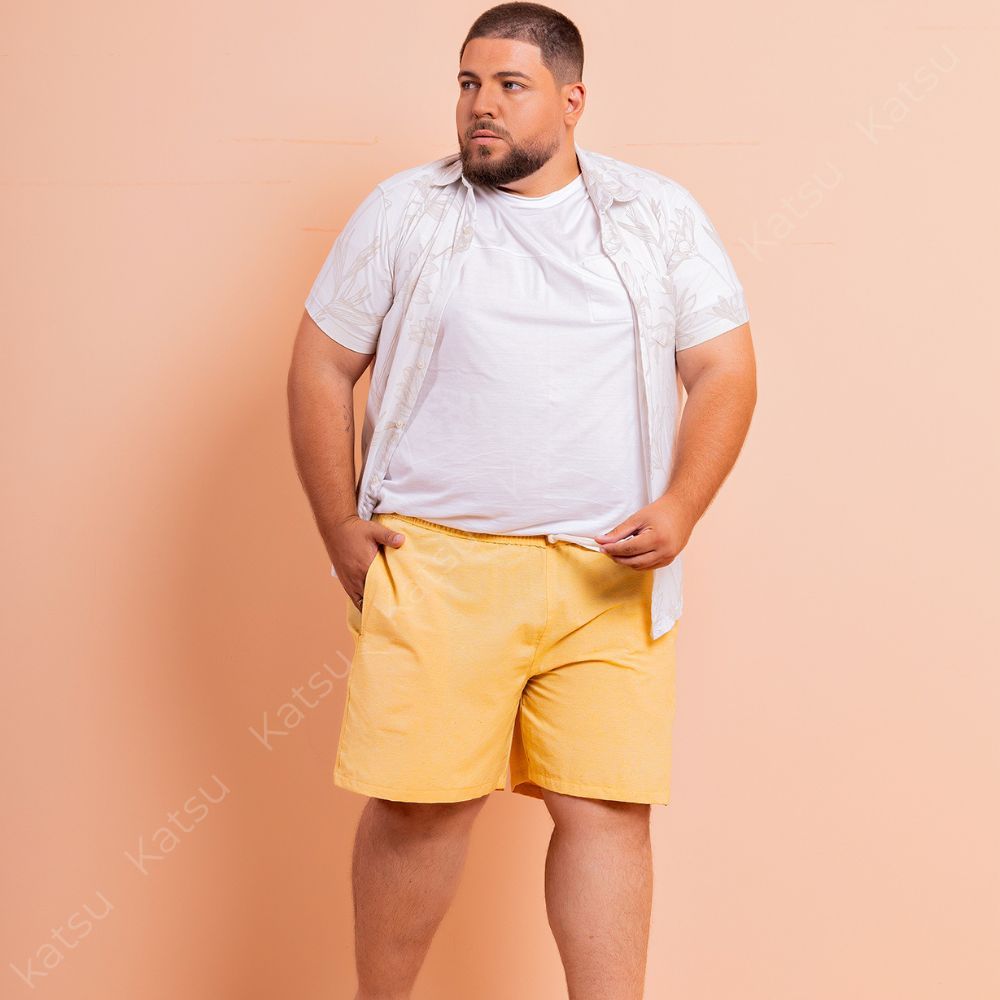 Short Mauricinho Linho Masculino Plus Size Plusize Moda Bermuda Grande Calção Praia Roupa em Oferta na Shopee