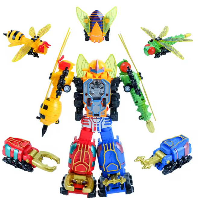 Robô Inseto 5 em 1 Art Brink – Monte e Transforme em Robôs Insetos | Brinquedo Educativo Montável Infantil