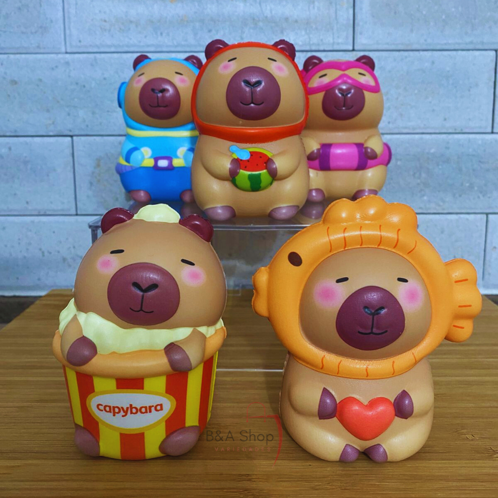 NOVO Brinquedo Squishy Capivara Fofa de Apertar Antiestresse Tendência Infantil TEA - Mamona - Peão em Oferta na Shopee