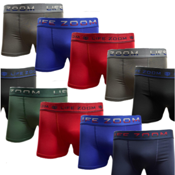 Kit 10 Cueca Boxer Micro Masculina Lisa Listrada Zorba Qualidade Cores Sortidas