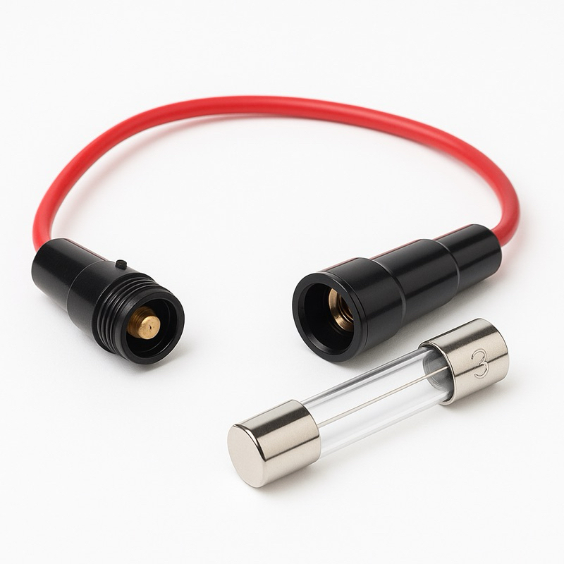 Porta fusível 6x30 mm + Fusivel 10A - fusiveis fusivel de vidro capa suporte carro moto barco 6x30mm