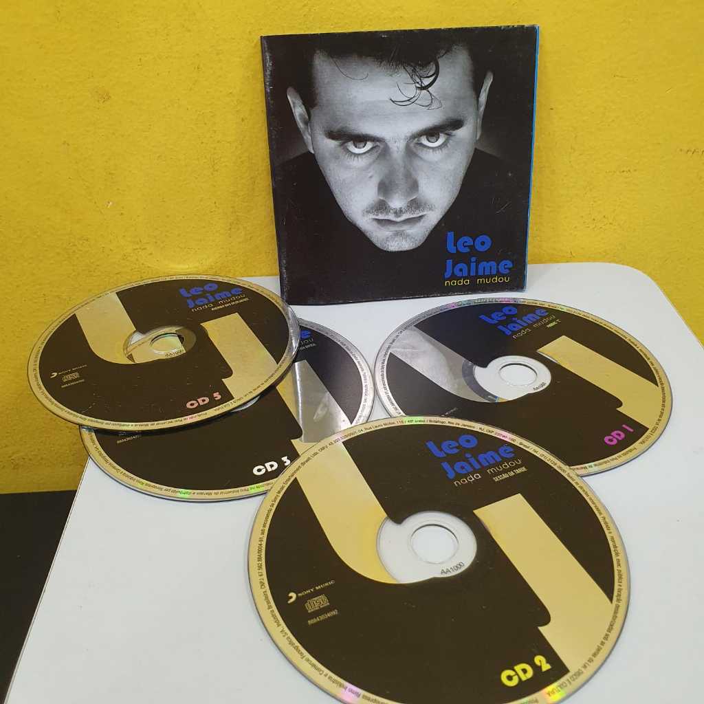 4 CDs e Capa Léo Jaime BOX - Nada Mudou - LEIA A DESCRIÇÃO
