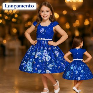Vestido Infantil Menina Colorido Borboleta Desenho FLORAIS Casual DIA das crianças BLOGUEIRINHA em Oferta na Shopee