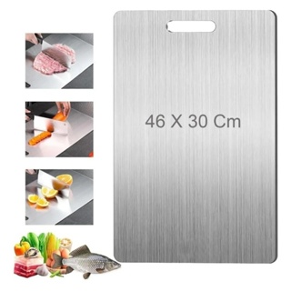 Tábua de Corte Cortar Carne 304 Aço Inoxidável Antibacteriana Dupla Face Tábua de Cozinha em Oferta na Shopee
