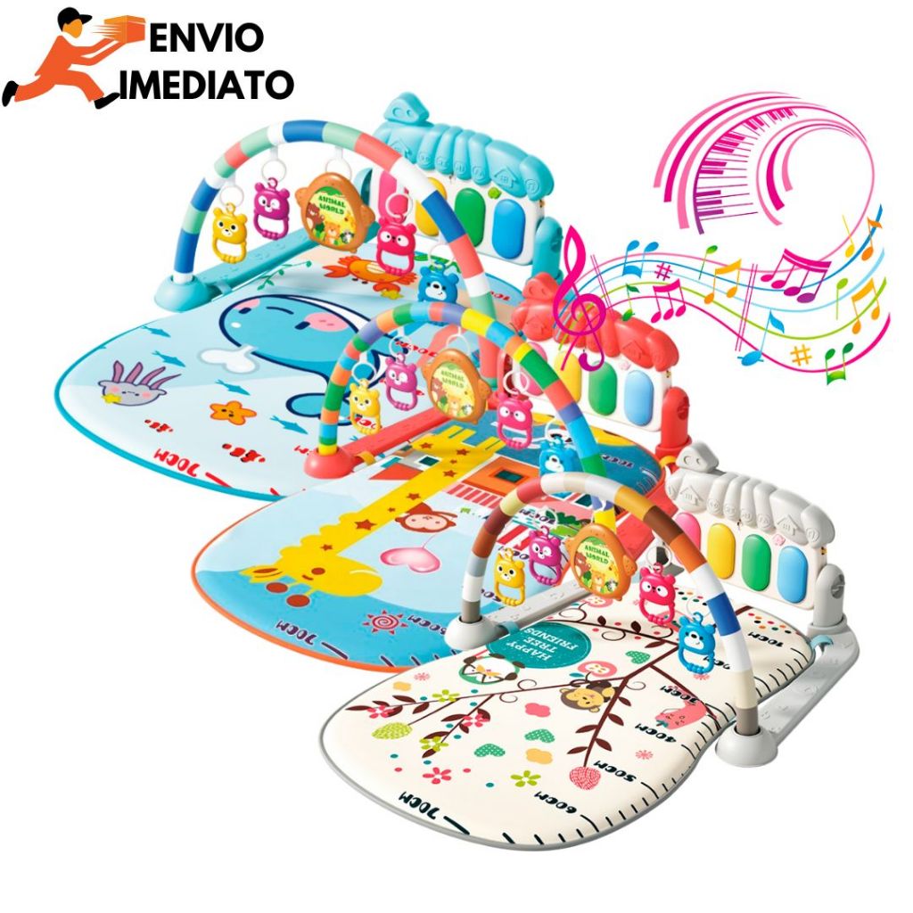 Tapete de Atividades Musical com Piano Interativo e Móbiles para