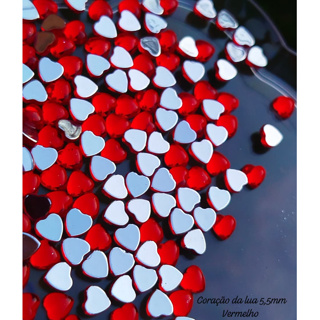 10 peças coraçao luxo da lua 6mm - varias cores- pedrarias para adesivos e joias de unhas em Oferta na Shopee