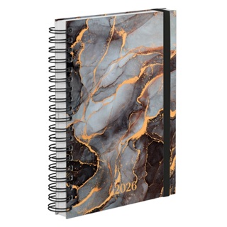 Agenda Diária 2026 Plus Capa Dura Mármore Cores em Oferta na Shopee
