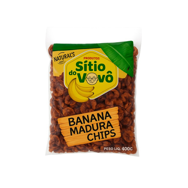 Chips de Banana Madura 400g Sitio do Vovô