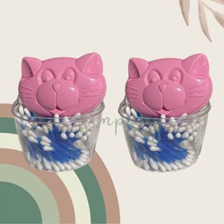 Porta Algodão e Porta Cotonete com Tampa – Kit Higiene do Bebê (2 unid.) em Oferta na Shopee