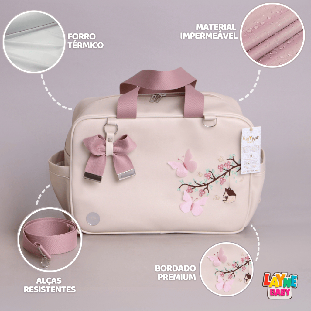 Bolsa Maternidade Premium Menina Mamãe e Bebê Impermeável Multifuncional Fraldas em Oferta na Shopee
