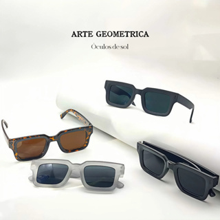【Arte】Óculos de Sol 丨 Retangular Robusto Masculino Feminino Moda Tendencia em Oferta na Shopee