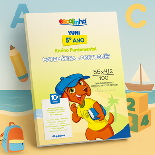Livro Infantil 5º Ano - Matemática e Português Caligrafia Exercícios Ensino Fundamental em Oferta na Shopee