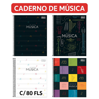 Caderno de Música Espiral, Capa Dura, 96 Folhas, 200 x 275 mm tilibra em Oferta na Shopee