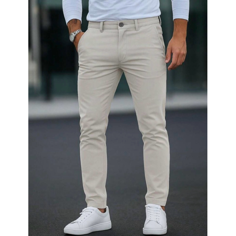 Calça Masculina Bolso Faca Social Bolso Embutido Sarja Alfaiataria Elegante