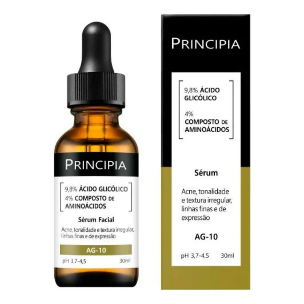 AG-10 Principia Sérum com 9,8% de Ácido Glicólico e 4% de composição de aminoácidos