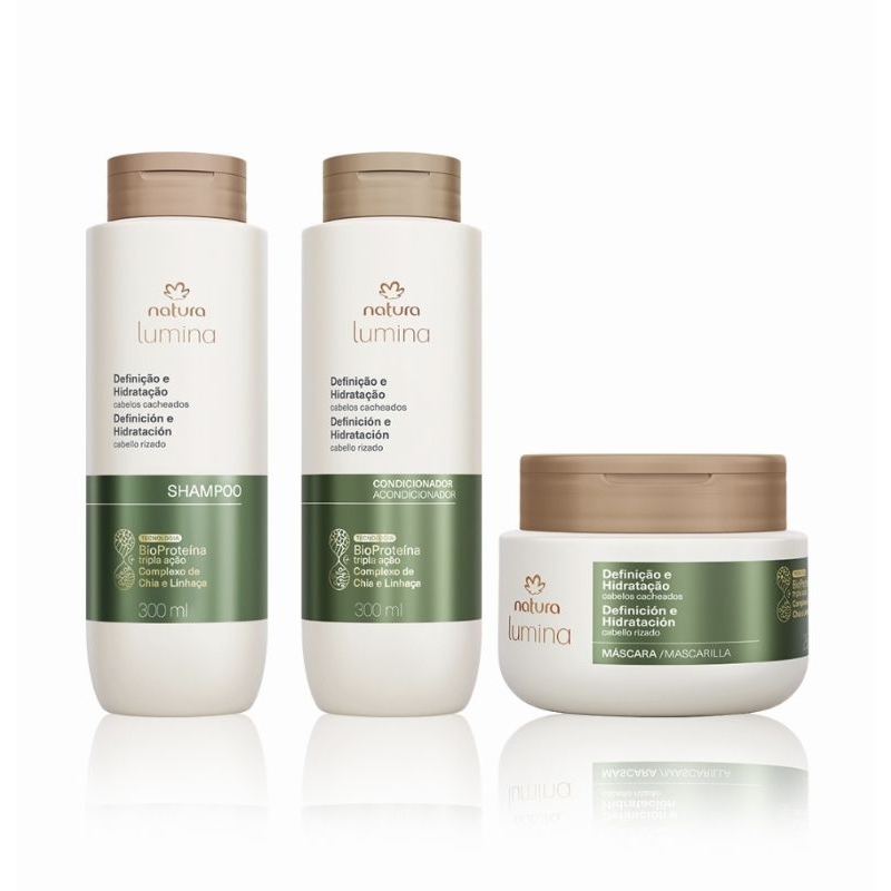 Kit Lumina Cacheados Shampoo, Condicionador e Máscara (3 produtos)