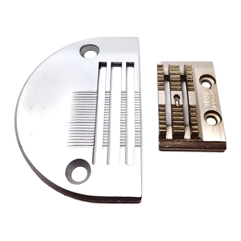 Chapa de Agulha + Dente Serrilha Reta Industrial Transporte Duplo / Duplo + Triplo