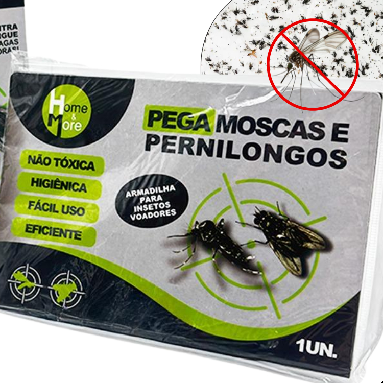 Adesivo Cola Pega Moscas Churrasco Cozinha Mosquito Pernilongos Insetos Pragas Voadoras