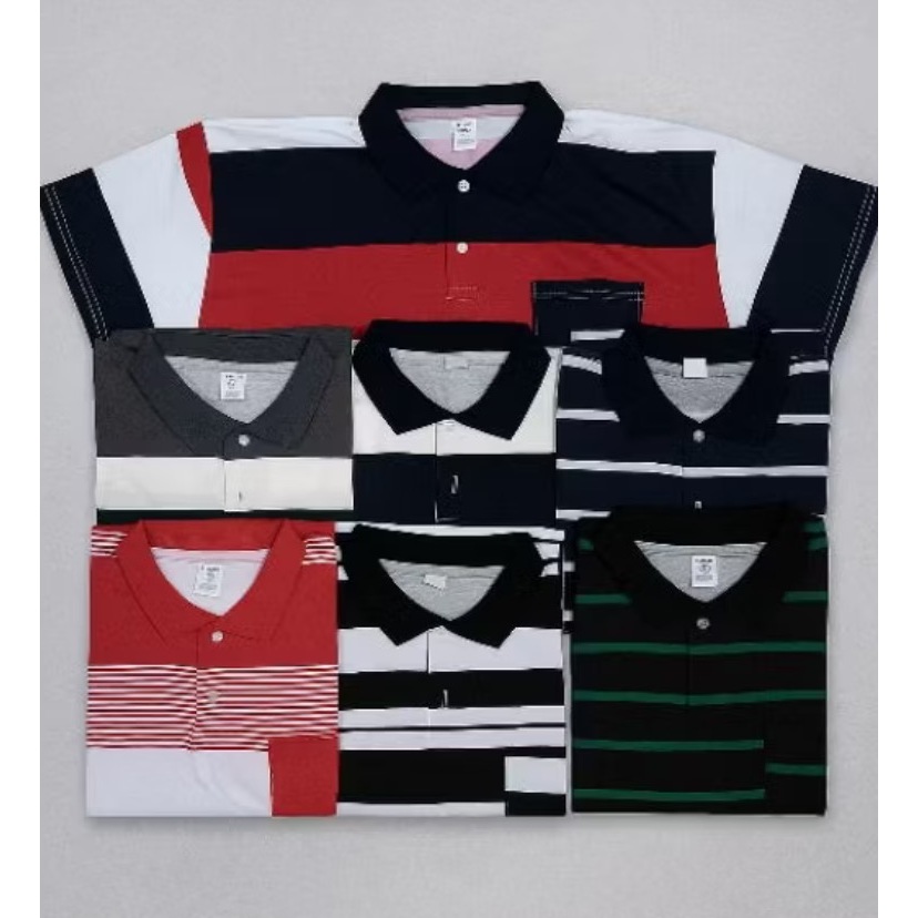 Kit Camisa Gola Polo Masculina Listrada Com Bolso Plus Size , Kit , Malha Algodão Estilo e Conforto