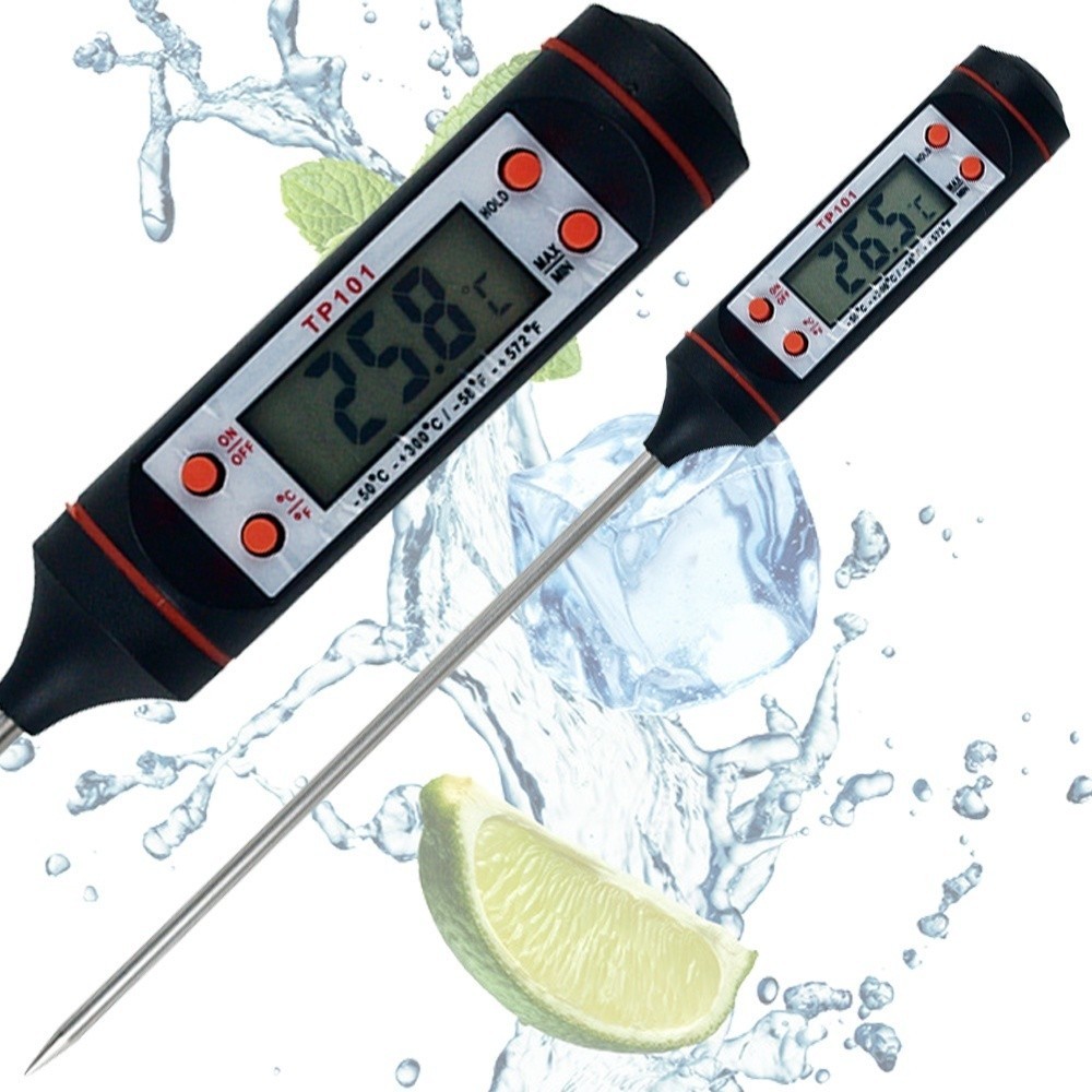 Termômetro Culinário Digital De Cozinha - Ideal para Óleo, Água e Carne e leitura rápida