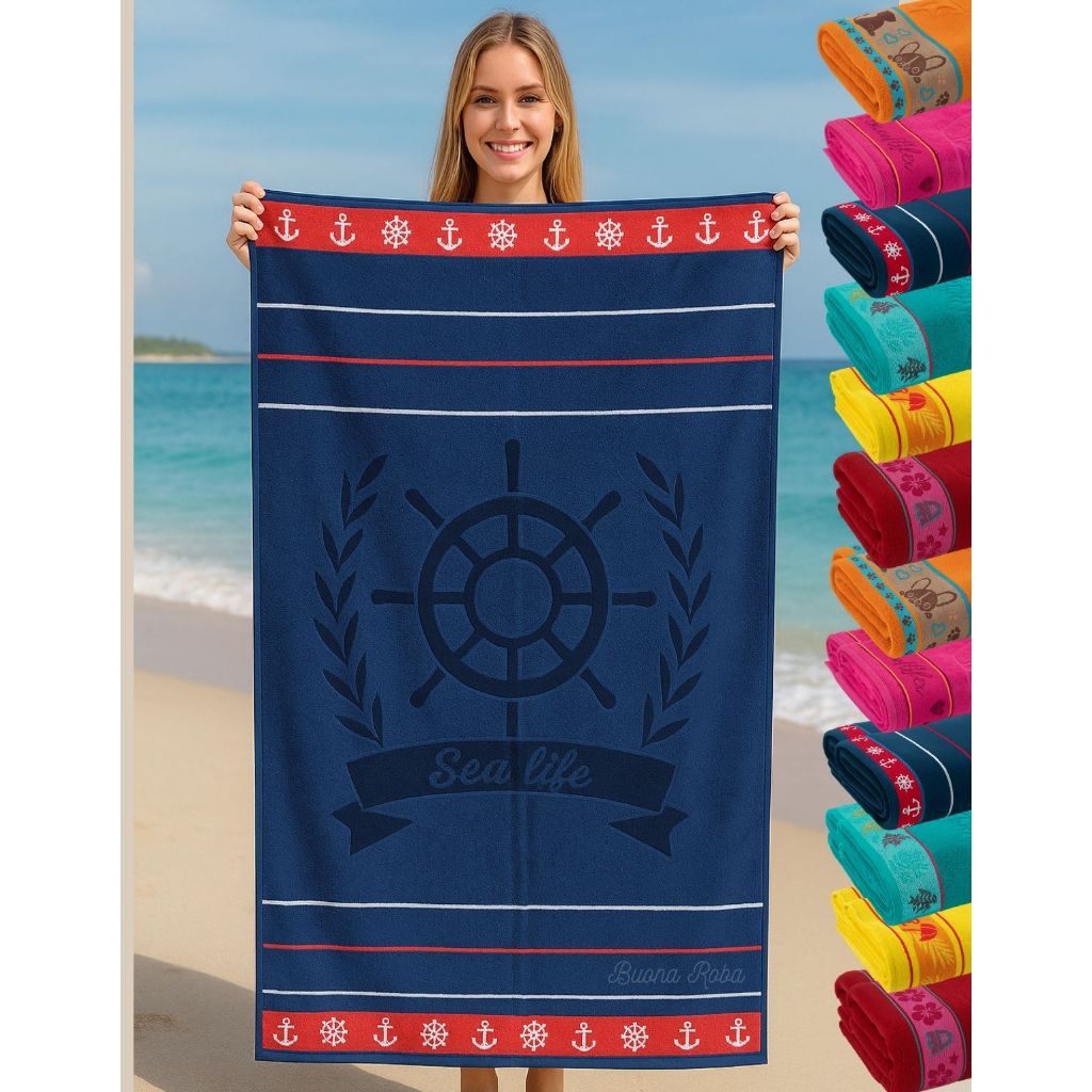 Toalha de Banho Beach Praia Piscina Banhão Gigante 78x150 cm Grossa Algodão Premium Bordada Macia em Oferta na Shopee