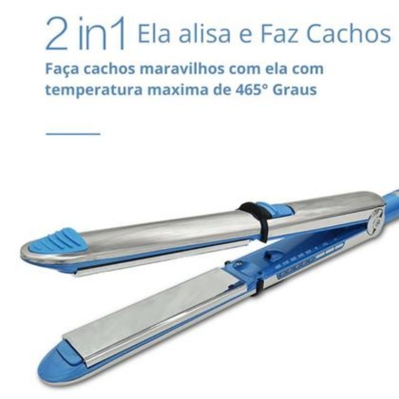 Prancha/ Chapinha Babyliss Pro Nano Titanium para Progressiva/ Alisa e faz Cachos - OPTIMA3000 1 ¹/4 (470ºC)