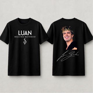 Camisa Camiseta Luan Santana Assinatura Cantor Álbum Registro Histórico Turne 305 em Oferta na Shopee