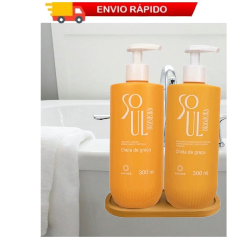Kit Hidratante + Sabonete Soul Brasileira Cheia De Graça 300ml Hinode