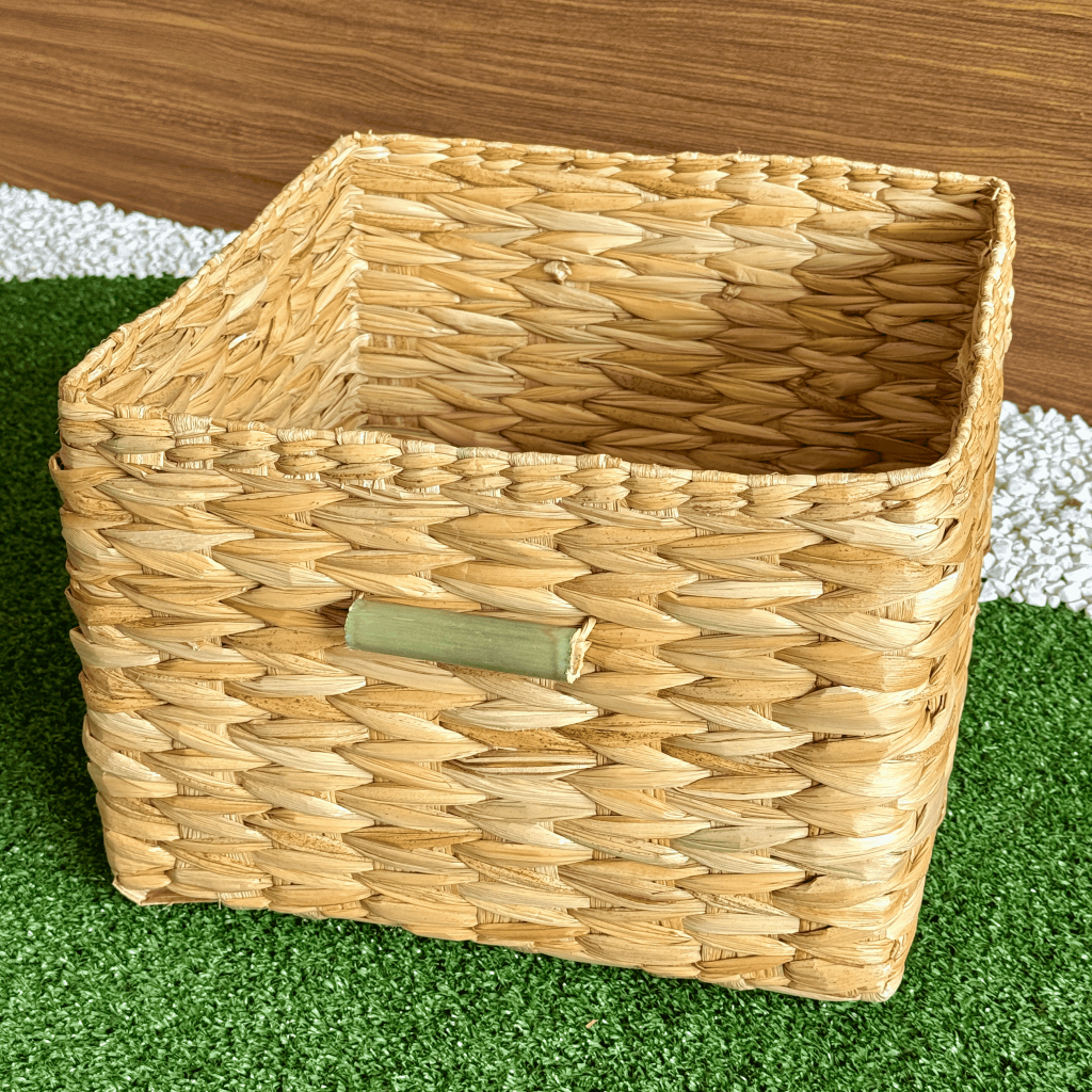 Caixa Organizadora Cesta de Palha Decoração Multiuso 40x40x25