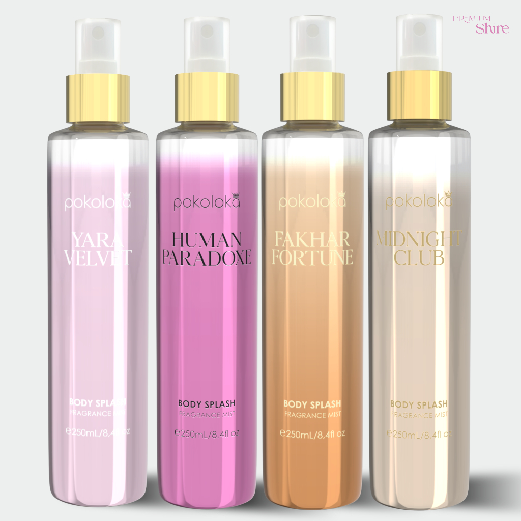 Body Splash Árabe Desodorante Corporal Pokoloka 250ml - Yara, Fakhar, Club, Paradoxe, Sabah, Royal