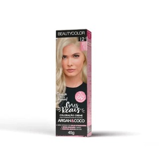 TINTA BEAUTY COLOR PROFISSIONAL 12.1 LOURO MUITO CLARO CINZA ESPECIAL em Oferta na Shopee