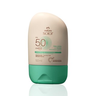 Protetor Solar Facial Pele Mista a Oleosa FPS 50 Natura Solar 50ml