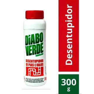 DIABO VERDE GRANULADO DESENTUPIDOR DE PIAS RALOS RÁPIDO E FORTE 300g em Oferta na Shopee