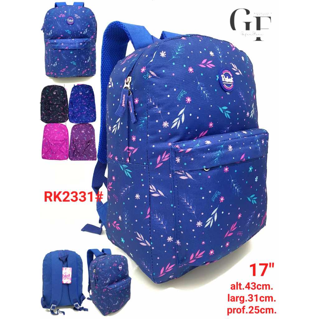 Mochila juvenil reforzada Florida, funda grande, diseño de tela floral RK2331