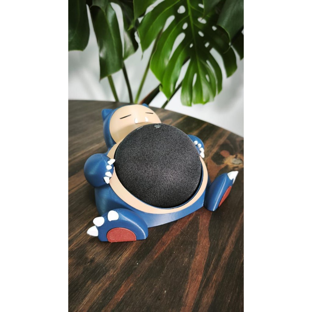 Suporte Snorlax Echo Dot 4 e 5 - Alexa - Decoração - Pokemon - Escritório - Quarto - Sala - Geek