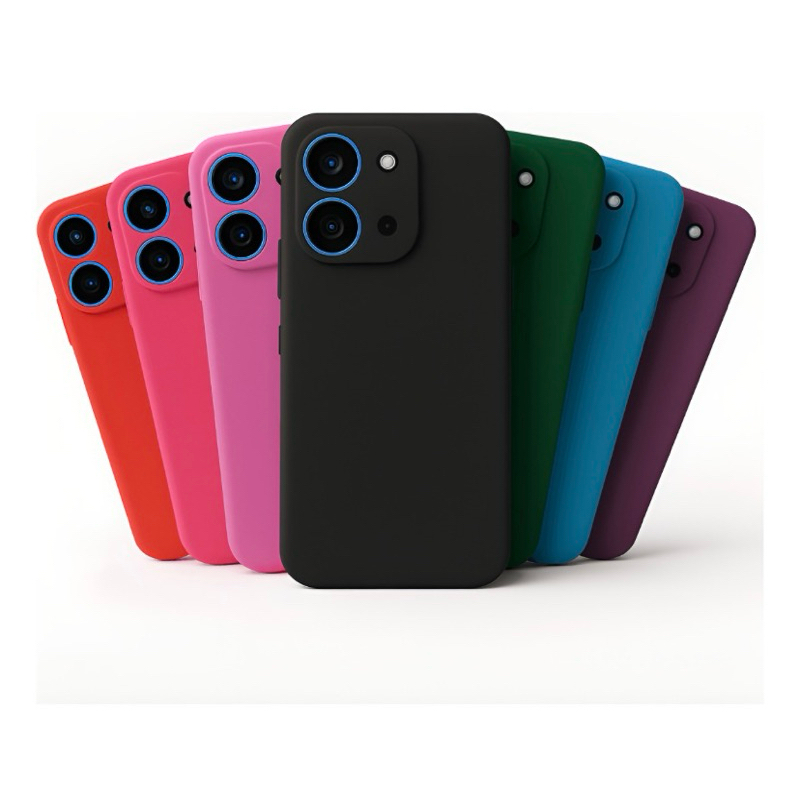 Kit 2x1 - Xiaomi Poco C85 - Película Ceramica 9D + Capa Aveludada Colorida Silicone Case