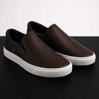 Tênis Sapatênis Iate Original Slip on Calce Fácil Hype Shoes Com Ilhós - Café - Unissex em Oferta na Shopee