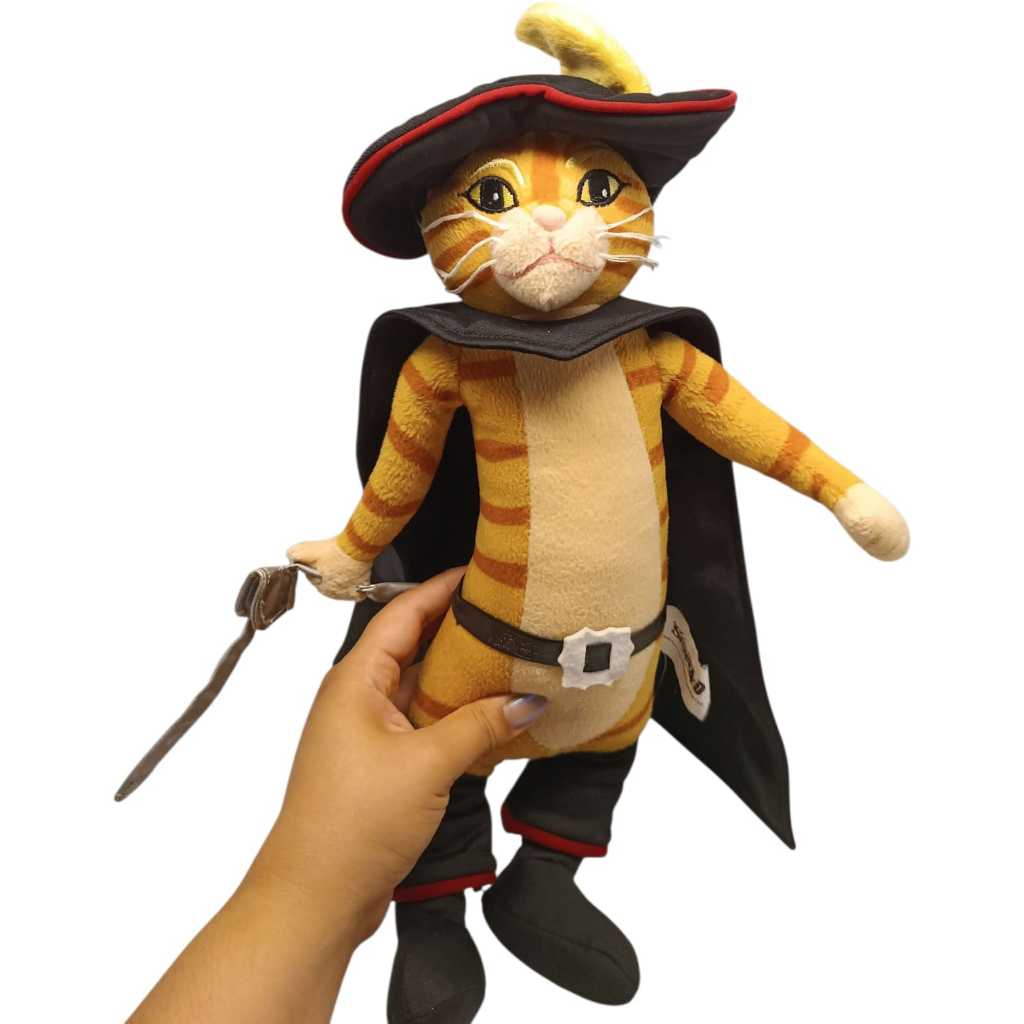 Pelúcia Gato De Botas Shrek Original Boneco Grande Laranja (Usado)