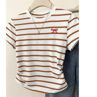 T-Shirt Feminina  100 % Algodão Gola  Alta Com Bordado em Oferta na Shopee