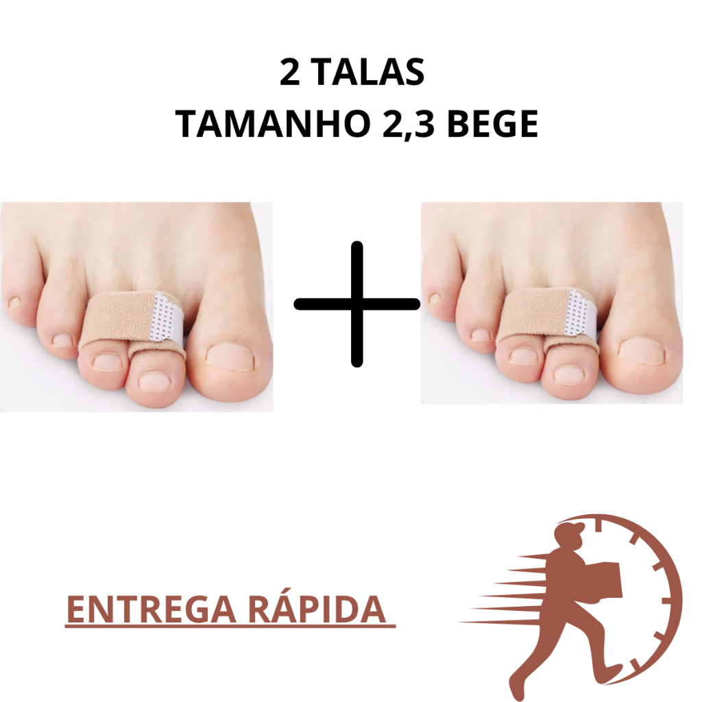 Kit 2 Unid Tala De Dedo Pé Quebrado Dedo 2 E 3 Trincado Machucado Ortopedico lesão fratura