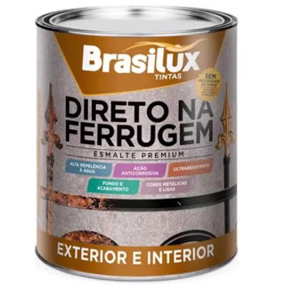 Tinta Esmalte 900ml Direto Na Ferrugem Premium Alta Proteção Brilho Várias Cores - BRASILUX em Oferta na Shopee