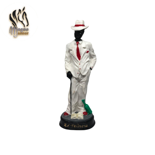 Zé Pilintra Escultura Imagem Orixá Umbanda Candomblé Decoração 15cm