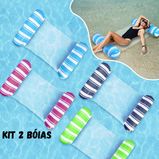 Kit 2 Bóias de Piscina Espreguiçadeira telada Inflável 4 posiçoes em Oferta na Shopee