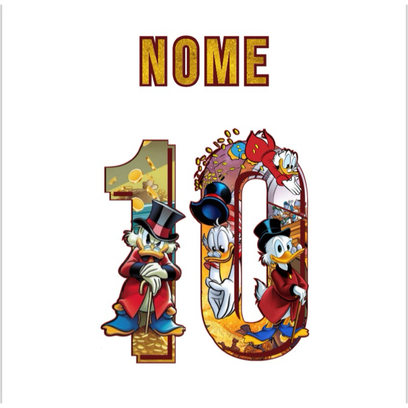 Fonte em termocolante do tio patinhas para personalizar camisas