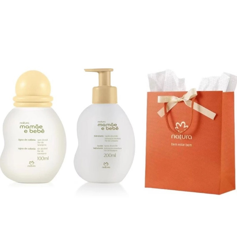 Kit presente Mamãe e Bebê Flor de Laranjeira (2 produtos) Hidratante + Colônia)