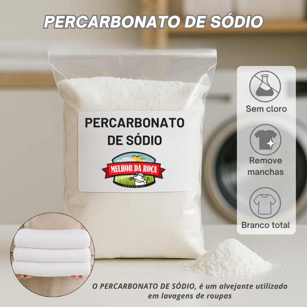 Percarbonato De Sódio 1kg Clareador 100% Puro Natural Tira Manchas Branqueador de Roupas em Oferta na Shopee