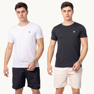 KIT 2 Camisetas Dry Fit Masculina Poliamida c/ elastano confortável Envio Rápido Várias Cores em Oferta na Shopee