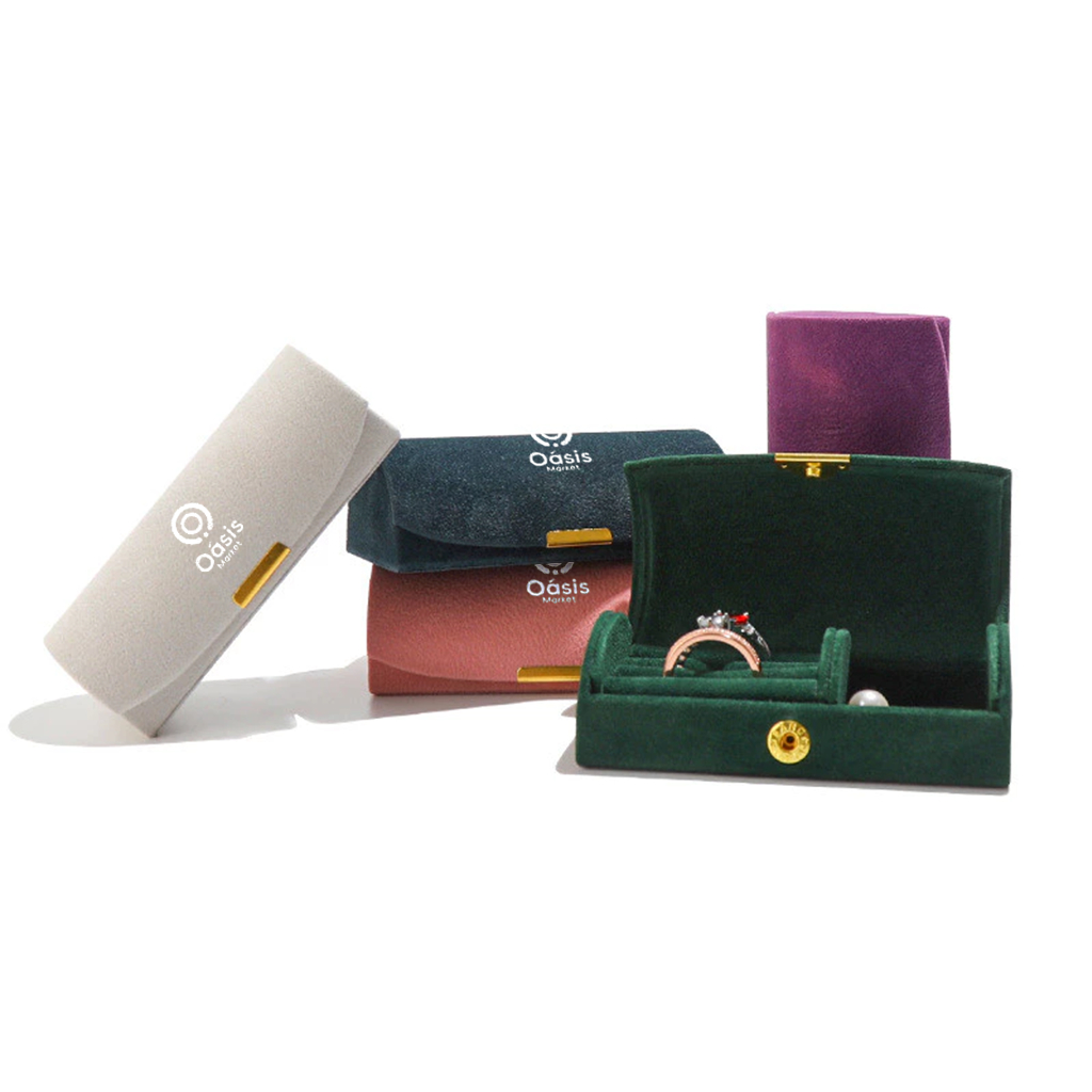 Caixa de bijuteria de alta qualidade e portátil, caixa de armazenamento de jóias para viagens em Oferta na Shopee
