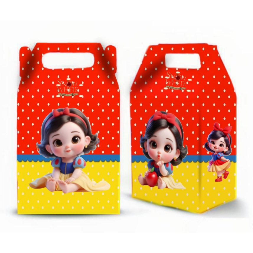 10 CAIXA MILK MALETINHA TEMA BRANCA DE NEVE CUTE LEMBRANCINHA PERSONALIZADA CRIATIVAS PARA FESTAS E PRESENTE
