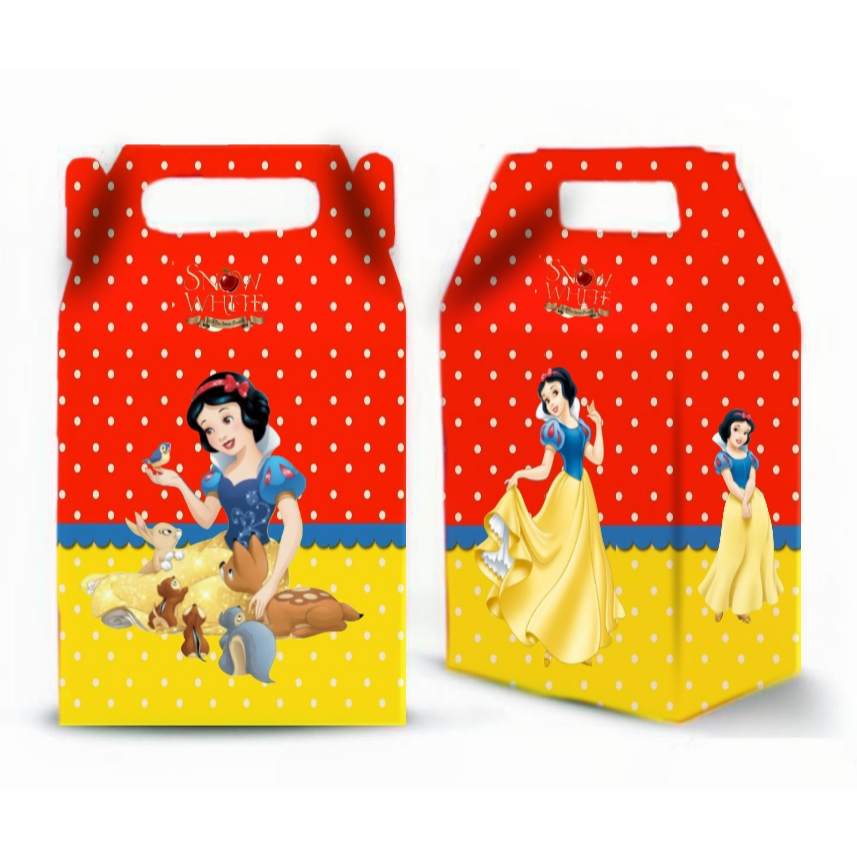 10 CAIXA MILK MALETINHA TEMA BRANCA DE NEVE LEMBRANCINHA PERSONALIZADA CRIATIVAS PARA FESTAS E PRESENTE